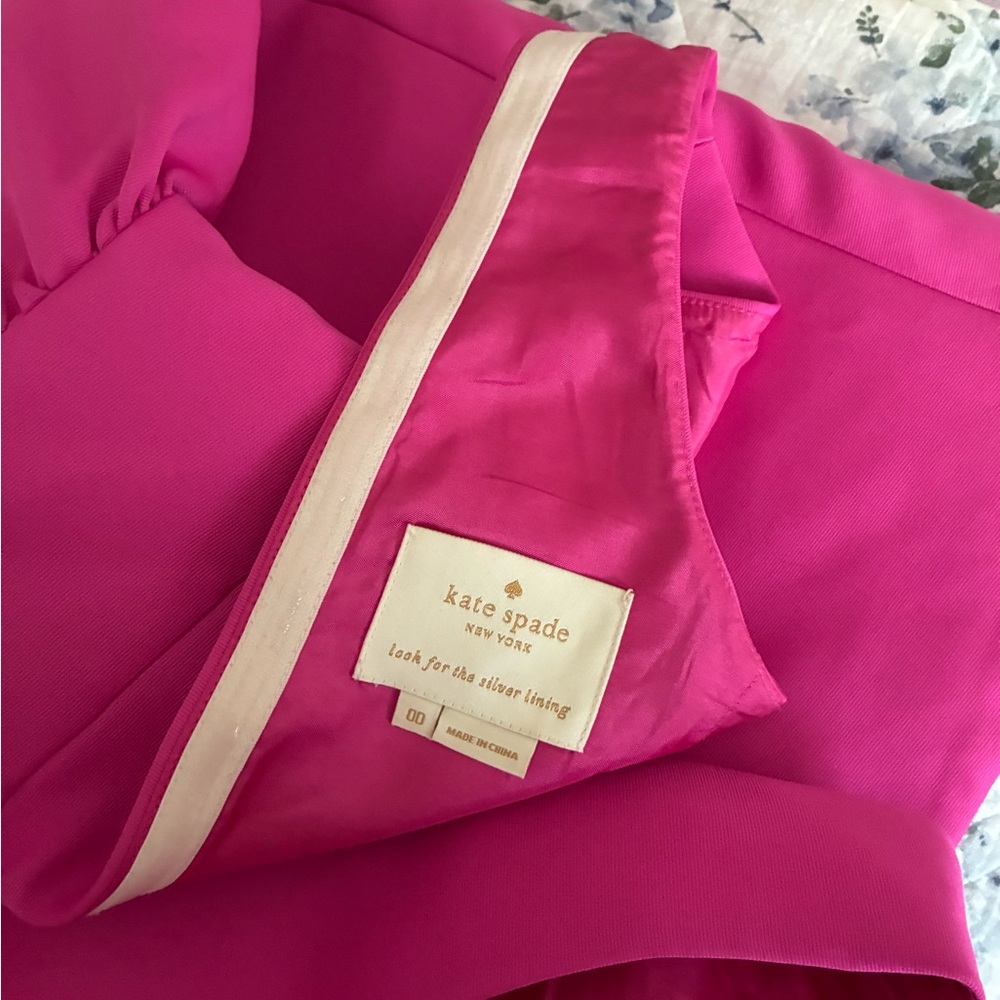 kate spade Bright Fuchsia Women's Blazer with Cream Trim